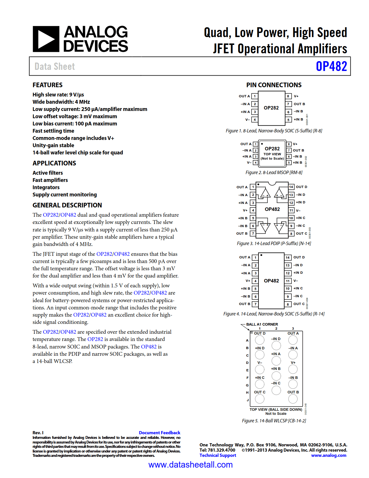 OP482 Datasheet