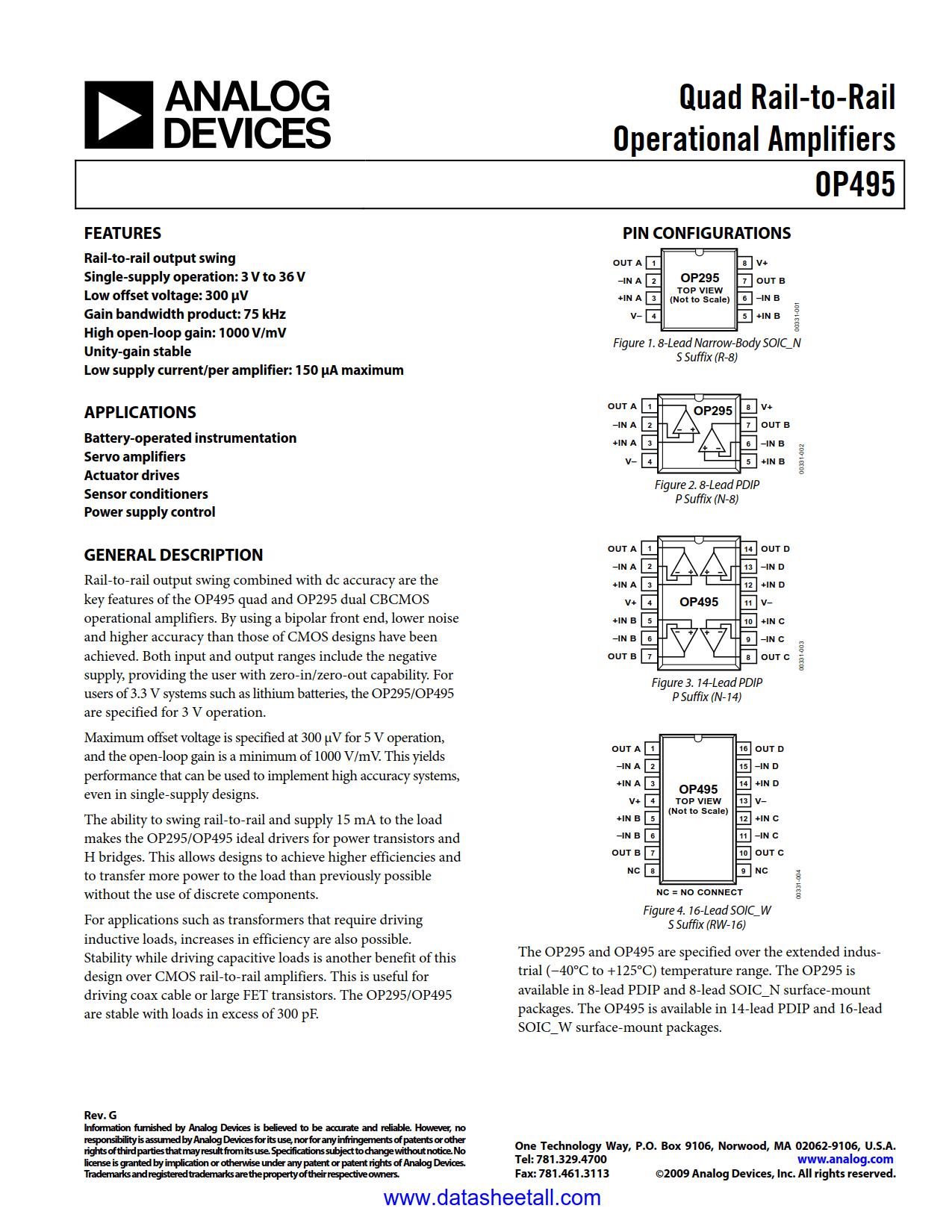 OP495 Datasheet