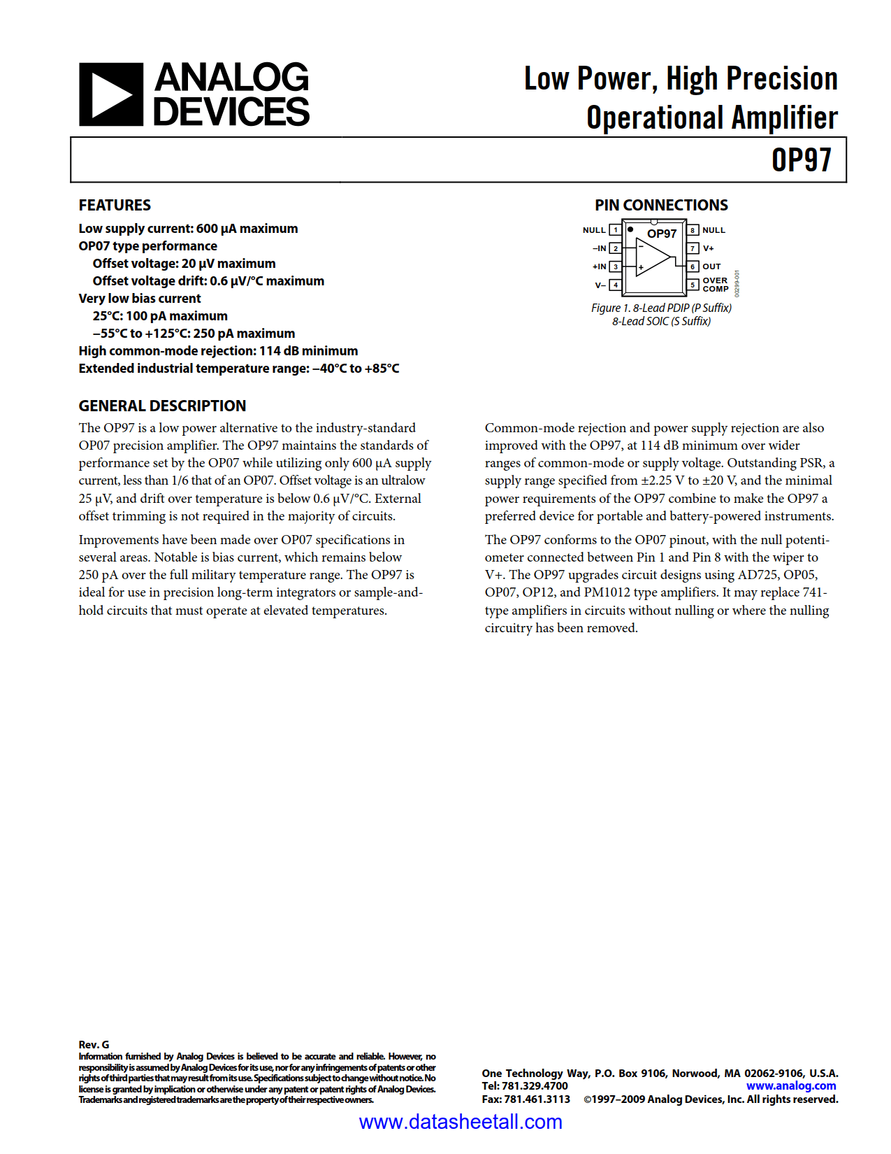 OP97 Datasheet